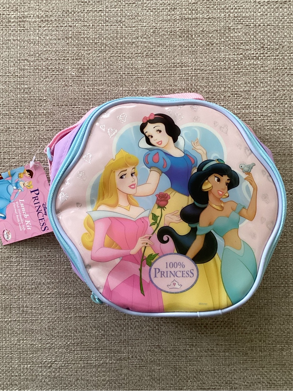 Vintage Disney Princess Jasmine Snow White Insulated Lunch Kit Thermos